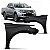 Para lama l200 triton sport mitsubishi de 2017 a 2025 lado direito black piano com furo para moldura inferior para choque sem furo - Imagem 1