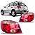 Lanterna airtrek mitsubishi de 2005 a 2006 traseira lado direito vermelha e rosa sem soquete - Imagem 1