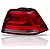 Lanterna golf volkswagen de 2014 a 2017 traseira lado direito bicolor sem LED - Imagem 2