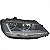 Farol jetta volkswagen de 2016 a 2018 lado esquerdo manual com LED - Imagem 2