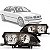 Farol série 3 bmw de 2002 a 2004 lado direito máscara negra sedã - Imagem 1