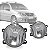 Farol auxiliar c3 citroën de 2009 a 2012 e 307 peugeot de 2007 a 2010 lado direito e lado esquerdo lente de policarbonato - Imagem 1