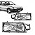Farol tempra station wagon fiat de 1991 a 1995 lado esquerdo com regulagem superior - Imagem 1