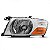 Farol pajero full mitsubishi de 2003 a 2007 lado esquerdo cromado - Imagem 2
