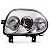 Farol clio renault de 1999 a 2002 lado esquerdo cromado elétrico sem motor foco duplo - Imagem 2