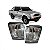 Lanterna hilux sw4 toyota de 1992 a 1996 lado esquerdo dianteira cristal com aro cinza com furo e com friso cromado com aplicação na hilux SRV de 2002 a 2004 - Imagem 1