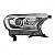 Farol ranger ford de 2016 a 2023 lado esquerdo cromado manual e elétrico com pisca cristal com projetor - Imagem 2