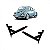 Suporte do para choque fusca volkswagen de 1976 a 1977 traseiro lado direito fechado - Imagem 1