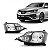 Farol etios toyota de 2017 a 2021 lado esquerdo cromado e preto manual - Imagem 1