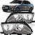 Farol série 3 bmw de 1999 a 2001 lado direito máscara com carcaça preta - Imagem 1