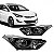 Farol elantra hyundai de 2014 a 2016 lado direito cromado manual com projetor com LED - Imagem 1