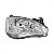 Farol corsa chevrolet de 2008 a 2012 e montana chevrolet de 2008 a 2010 lado esquerdo cromado com lente lisa - Imagem 2