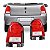 Lanterna gol geração 4 volkswagen de 2006 a 2008 traseira lado direito bicolor com carcaça preta - Imagem 1