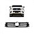 Grade do radiador hilux toyota de 2016 a 2017 preta lisa picape - Imagem 1