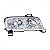 Farol stilo fiat de 2003 a 2011 lado esquerdo cromado elétrico sem motor com auxiliar e conector quadrado - Imagem 2