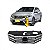 Grade do radiador city honda de 2012 a 2014 preta com friso cromado sem emblema - Imagem 1