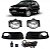 Kit de farol auxiliar palio fiat de 2011 a 2015 preto modelo zoiao economy com grade e botão - Imagem 2