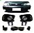 Kit de farol auxiliar palio weekend e siena fiat de 2001 a 2003 cinza modelo zoiao com grade e botão - Imagem 2
