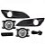 Kit de farol auxiliar fiesta ford de 2013 a 2017 com grade e aro cromado com botão - Imagem 3
