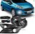 Kit de farol auxiliar fiesta ford de 2013 a 2017 com grade e aro cromado com botão - Imagem 2