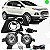 Kit de farol auxiliar ecosport ford de 2013 a 2017 com grade e aro cromado com botão universal - Imagem 1