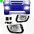 Kit de farol auxiliar s10 chevrolet de 2001 a 2011 com lente de vidro e botão universal - Imagem 1