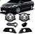 Kit de farol auxiliar c4 pallas citroën de 2008 a 2014 e c4 hatch citroën de 2008 a 2012 com grade e botão universal modelo zoiao - Imagem 2