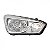 Farol hb20 hyundai de 2012 a 2019 lado esquerdo cromado - Imagem 3