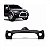 Para choque triton mitsubishi de 2007 a 2010 dianteiro preto sem furo para moldura inferior para choque - Imagem 1