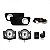 Kit de farol palio fiat de 2004 a 2011 auxiliar tipo zoiao com grade e copo cromado com botão - Imagem 3