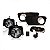 Kit de farol palio fiat de 2004 a 2011 auxiliar tipo zoiao com grade e copo cromado com botão - Imagem 2