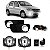 Kit de farol palio fiat de 2004 a 2011 auxiliar tipo zoiao com grade e copo cromado com botão - Imagem 1