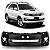 Para choque hilux sw4 toyota de 2012 a 2015 dianteiro preto liso com furo para esguicho com grade e com friso cromado - Imagem 1