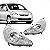 Farol fit honda de 2003 a 2008 lado direito cromado - Imagem 1