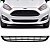 Grade para para choque new fiesta ford de 2013 a 2017 dianteira central preta hatchback - Imagem 2