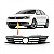 Grade do radiador jetta volkswagen de 2015 a 2018 preta com friso cromado - Imagem 1