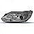 Farol focus ford de 2014 a 2015 lado esquerdo cromado elétrico com motor com LED com projetor - Imagem 2