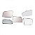 Lente de retrovisor gol volkswagen de 1988 a 1994 e santana volkswagen de 1985 a 1991 lado direito prata - Imagem 2