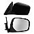 Retrovisor triton e pajero dakkar mitsubishi de 2007 a 2014 lado esquerdo preto externo fixo - Imagem 3