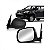 Retrovisor hilux SW4 SRV toyota de 2005 a 2011 lado direito preto externo fixo - Imagem 1