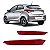 Refletor de para choque hb20 hyundai de 2016 a 2019 traseiro lado direito vermelho escuro hatch - Imagem 1