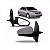 Retrovisor sentra nissan de 2007 a 2009 lado esquerdo preto externo com controle manual - Imagem 1