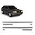 Friso gol volkswagen de 1987 a 1994 lateral cinza claro versão cl conjunto de seis peças - Imagem 1