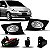 Kit de farol auxiliar fit honda de 2007 a 2008 preto com grade - Imagem 1