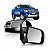 Retrovisor externo ranger ford de 2013 a 2023 lado direito cromado elétrico com pisca sem aquecimento - Imagem 1