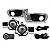 Kit farol auxiliar s10 chevrolet de 2012 a 2016 com moldura inferior para choque cromada e botão modelo cibie original - Imagem 2