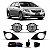 Kit farol auxiliar corolla toyota de 2009 a 2011 com grade e aro cromado - Imagem 1