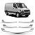 Friso da grade do radiador sprinter mercedes benz de 2020 a 2025 cromado com cinco peças - Imagem 1