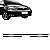Friso para para choque corolla toyota de 2003 a 2008 preto sedã conjunto com três peças - Imagem 1
