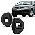 Moldura inferior para choque do botão do vidro elétrico gol volkswagen de 2006 a 2008 dianteira cinza par geração quatro - Imagem 1